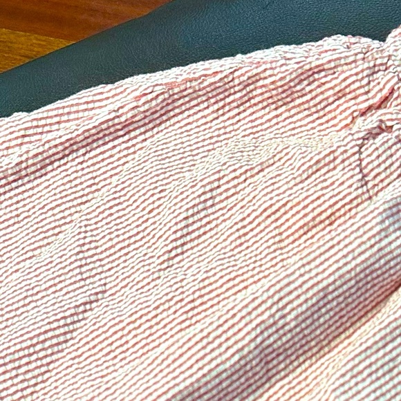 Toddler seersucker summer dress red white striped sizetagmissing readdescription - Picture 7 of 12